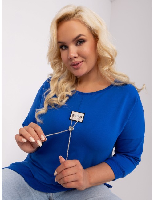 Damska bluzka plus size ze ściągaczem