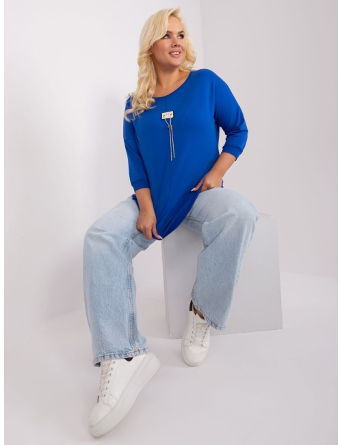 Damska bluzka plus size ze ściągaczem