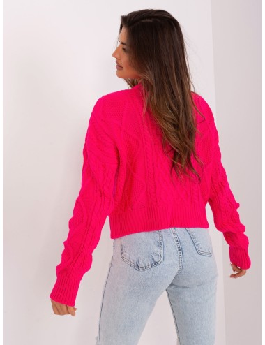 Krótki sweter z warkoczami