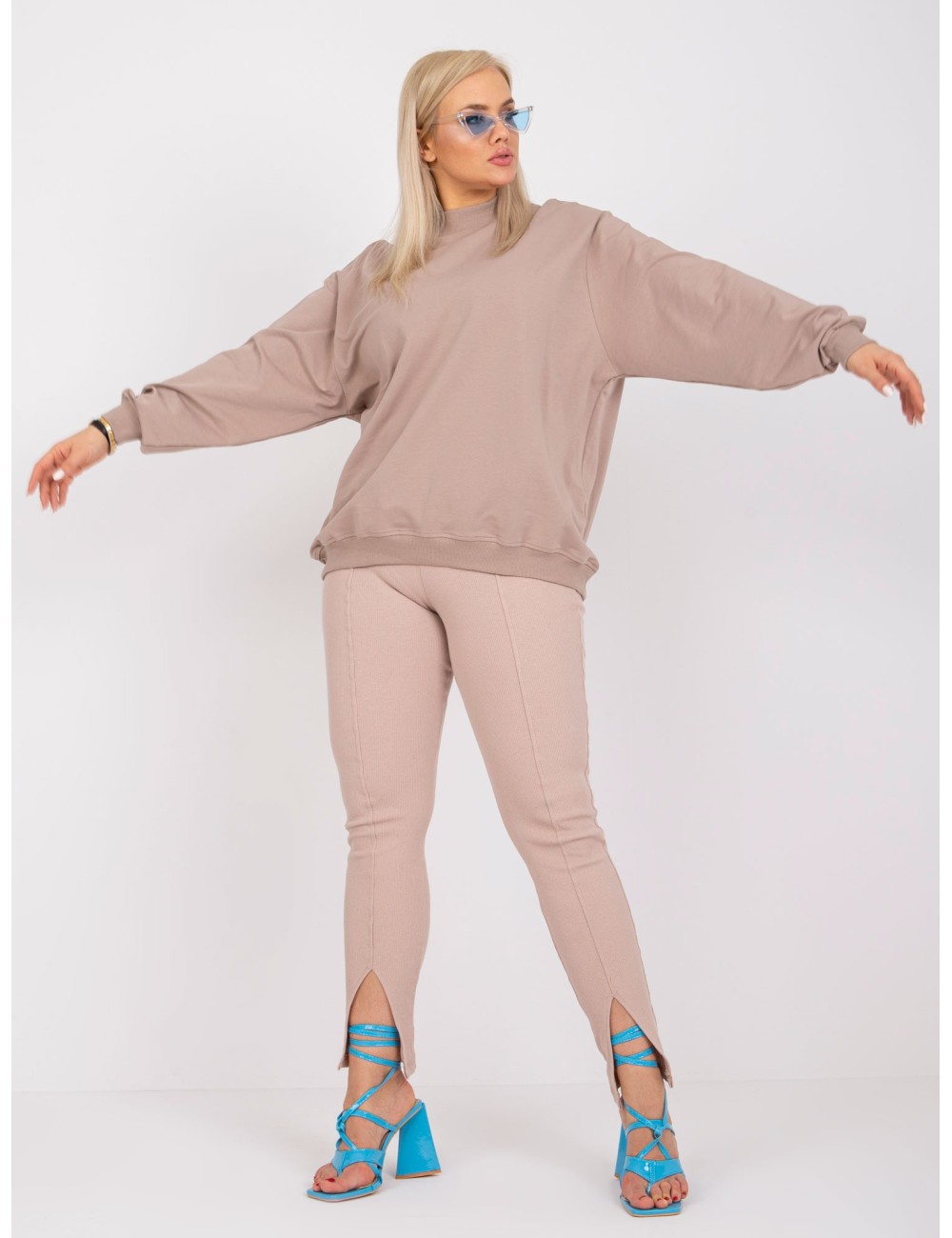 Melanżowa bluza plus size basic