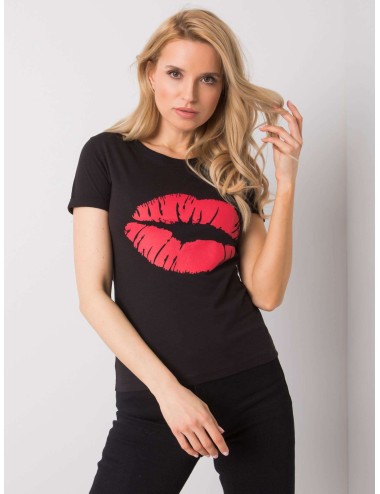 OCH BELLA Beżowy t-shirt bawełniany z printem