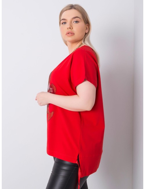 Bluzka plus size z dżetami