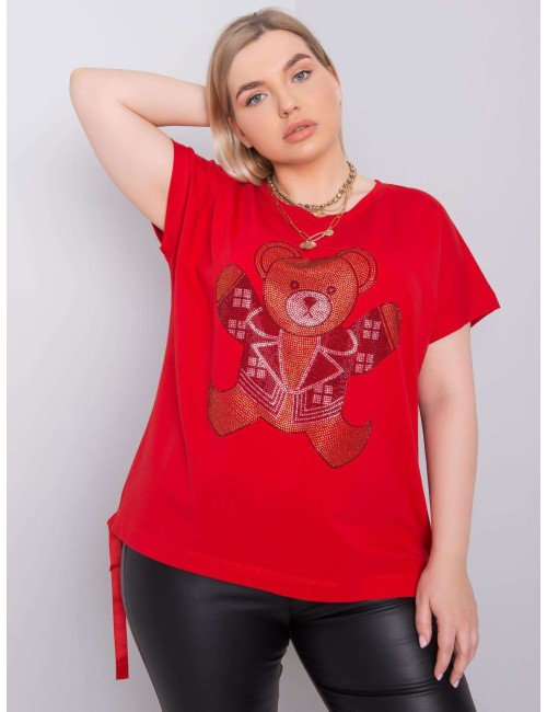 Bluzka plus size z dżetami