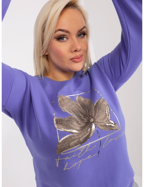 Damska bluzka plus size z nadrukiem