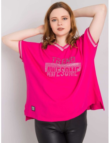 Damska bluzka plus size z aplikacją