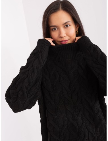 Damski sweter golf z dzianiny