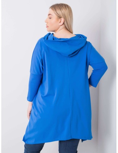 Brudnoróżowa bluza plus size z nadrukiem