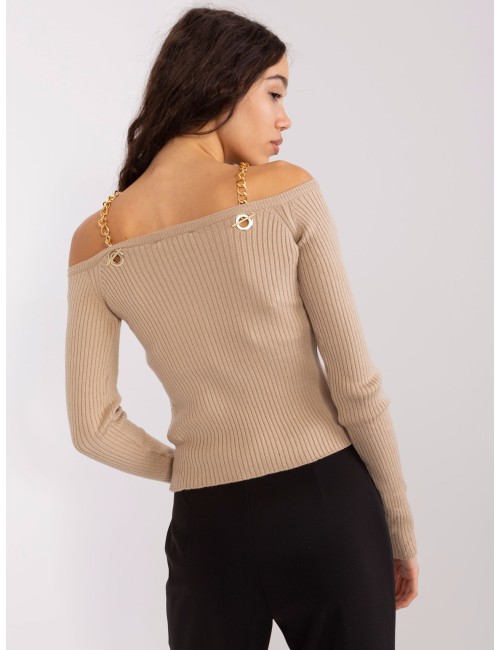 Sweter z odkrytymi ramionami