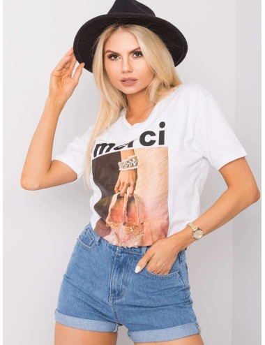 T-shirt damski z aplikacjami