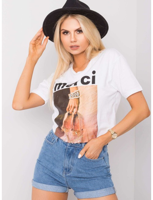 T-shirt damski z aplikacjami