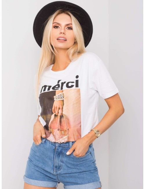 T-shirt damski z aplikacjami