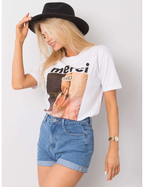 T-shirt damski z aplikacjami