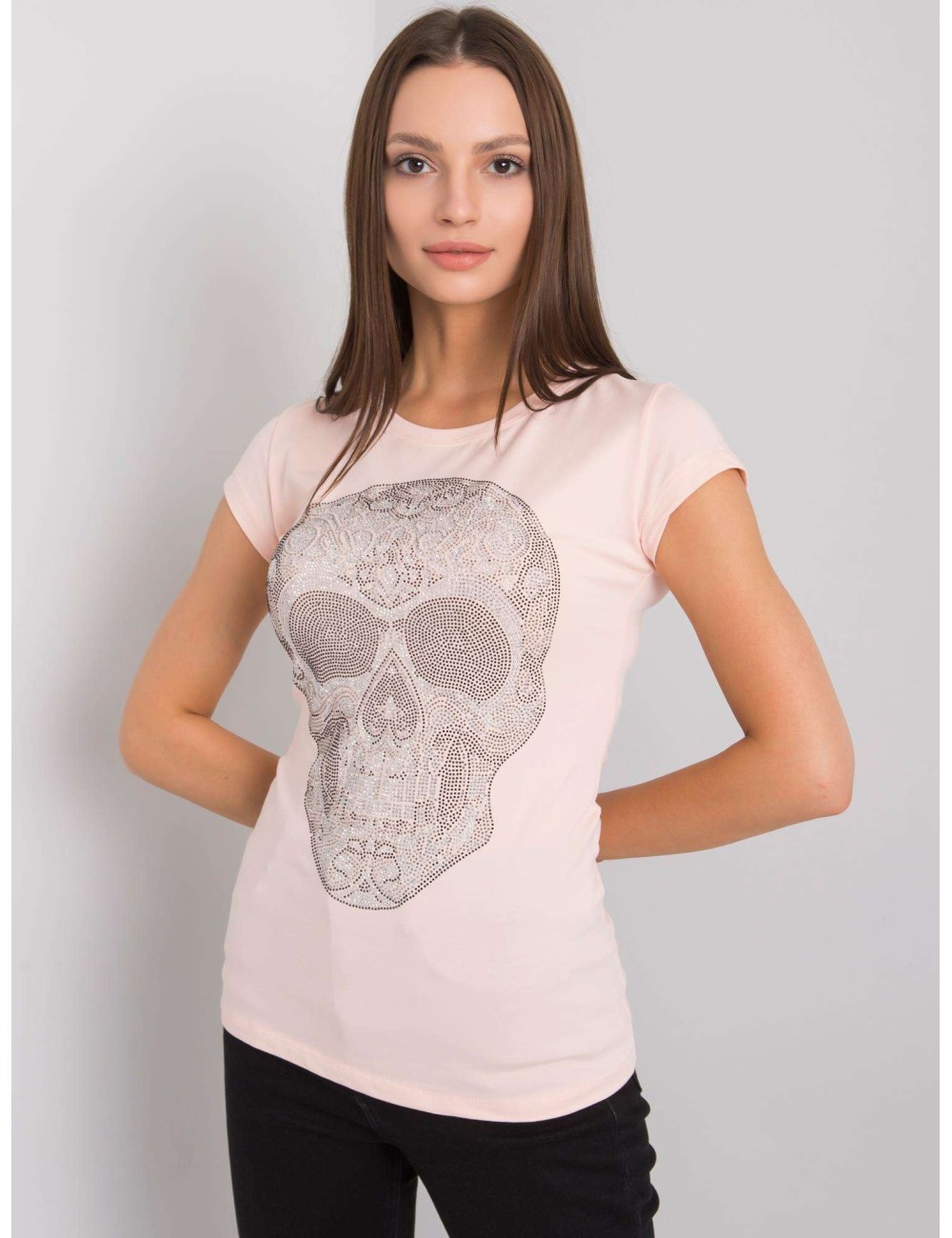 T-shirt damski z czaszką