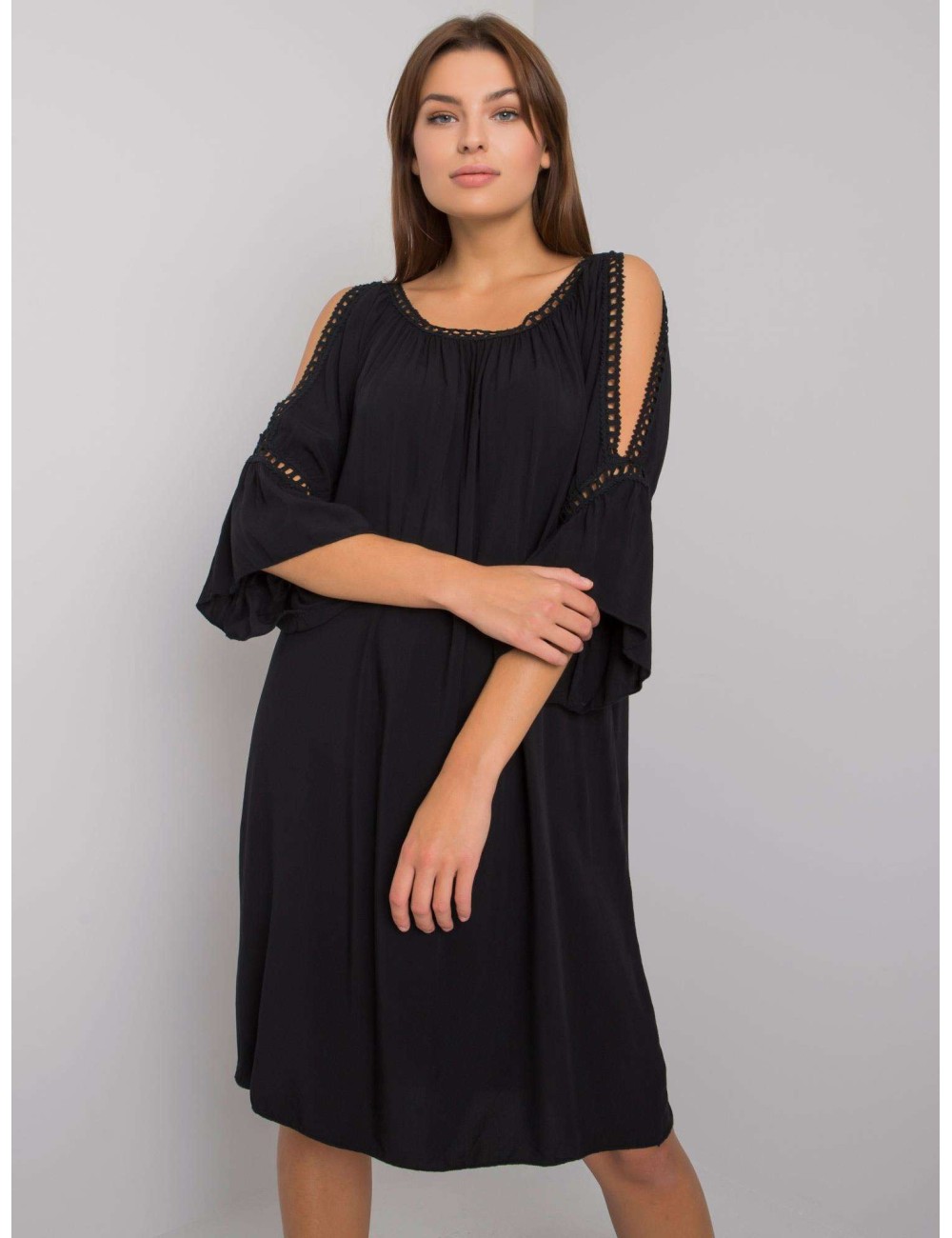 OCH BELLA Khaki luźna sukienka