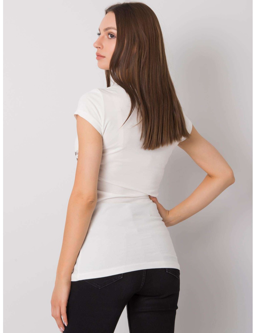 T-shirt damski z dżetami