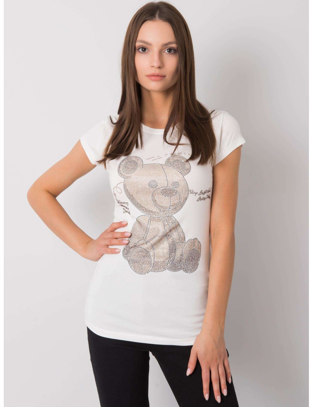 T-shirt damski z dżetami