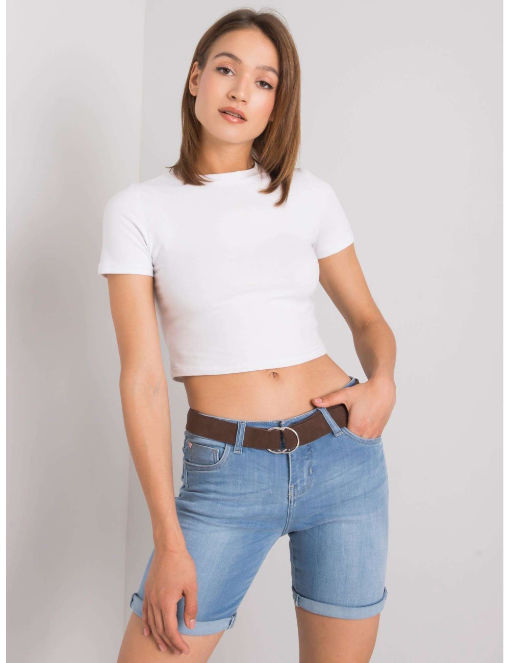SUBLEVEL Jasnoniebieskie szorty jeansowe