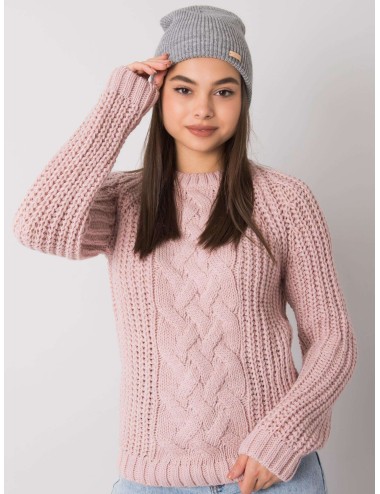 RUE PARIS Ciemnoszara czapka beanie z dzianiny