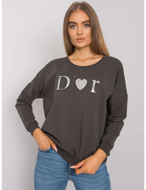 Khaki damska bluza bez kaptura
