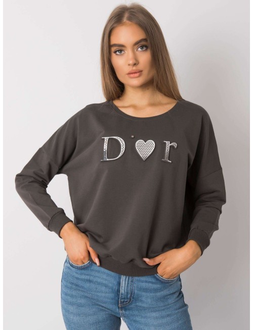 Khaki damska bluza bez kaptura
