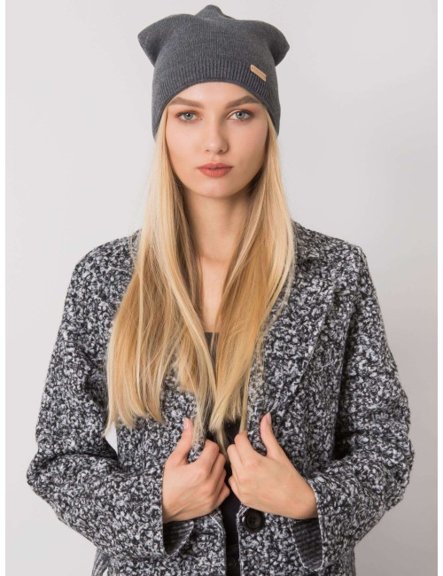 RUE PARIS Różowa czapka beanie damska