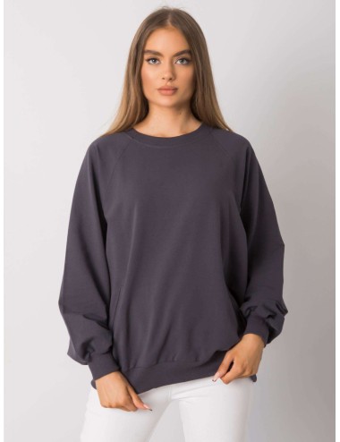 RUE PARIS Jasnobeżowa bawełniana bluza bez kaptura