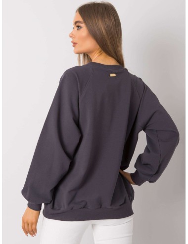 RUE PARIS Jasnobeżowa bawełniana bluza bez kaptura