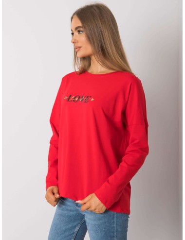 RUE PARIS Jasnobeżowy bawełniany longsleeve damski