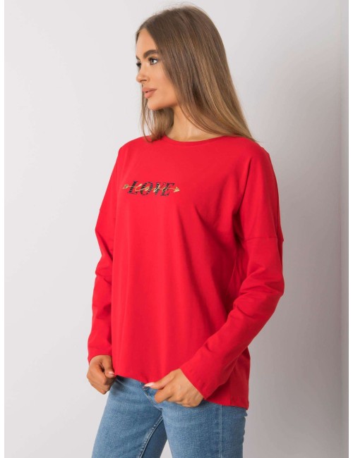 RUE PARIS Jasnobeżowy bawełniany longsleeve damski