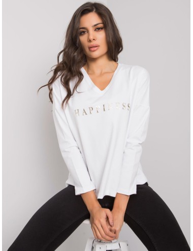 RUE PARIS Biały longsleeve damski