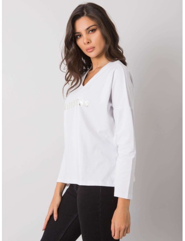 RUE PARIS Biały longsleeve damski