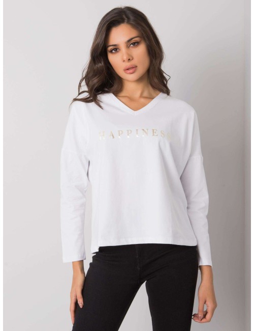 RUE PARIS Biały longsleeve damski
