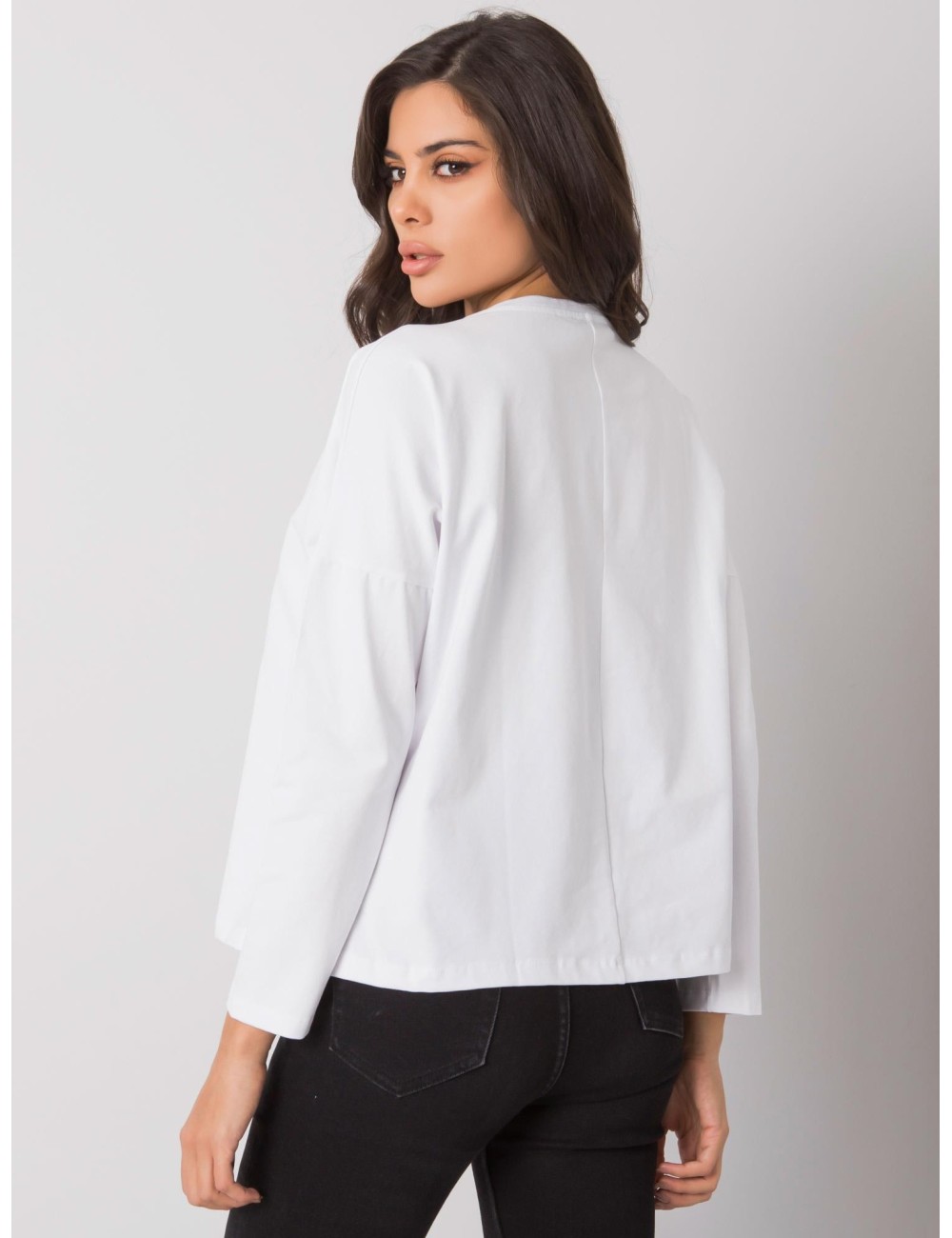 RUE PARIS Biały longsleeve damski