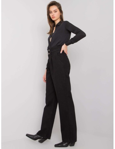 Szerokie jeansy high waist