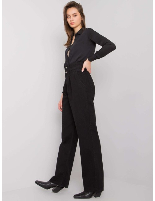 Szerokie jeansy high waist