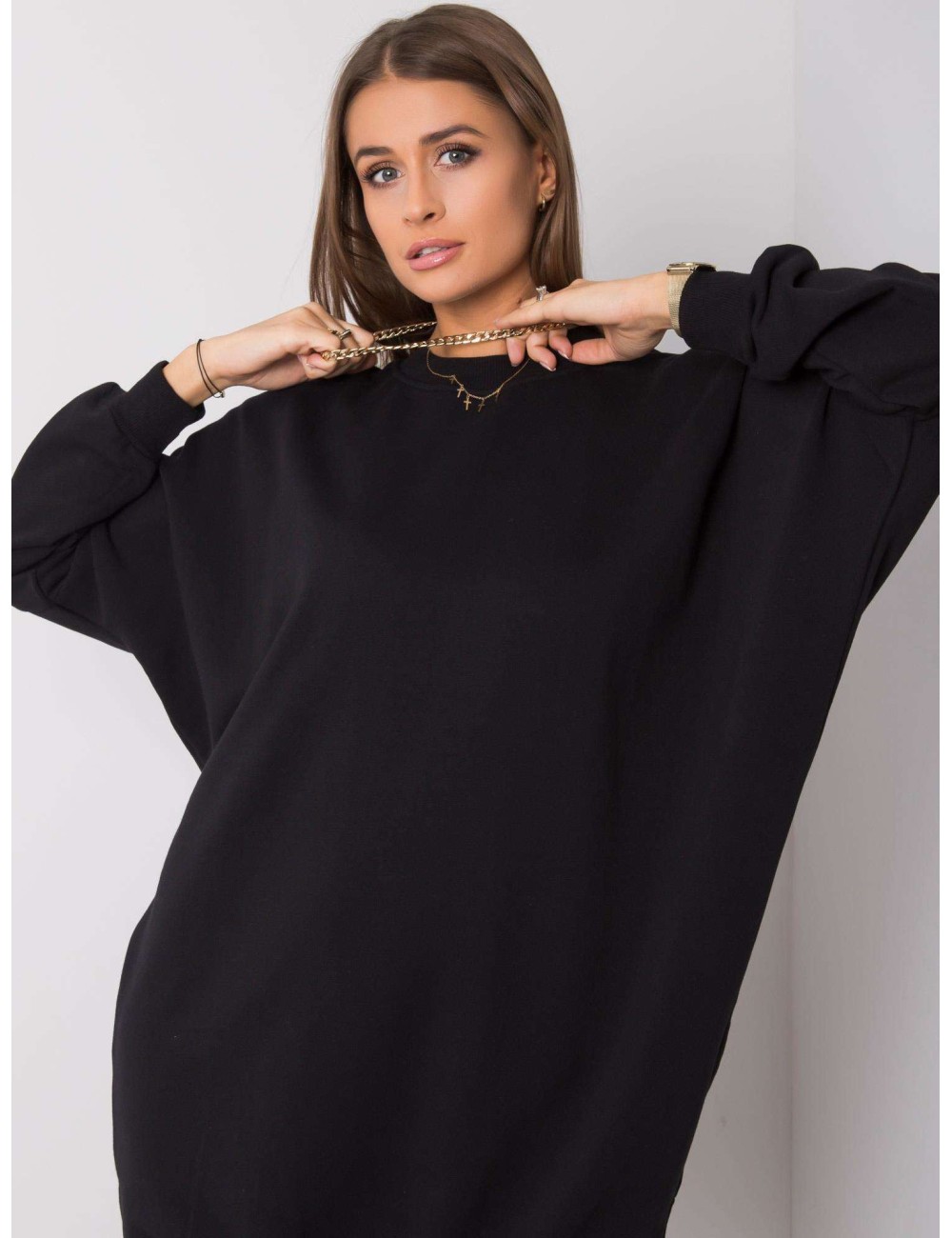 Melanżowa sukienka dresowa oversize