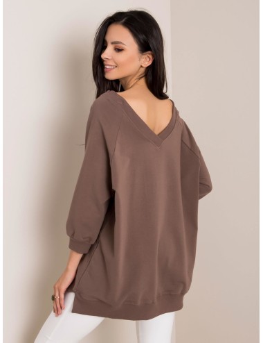 RUE PARIS Brązowa bluza oversize