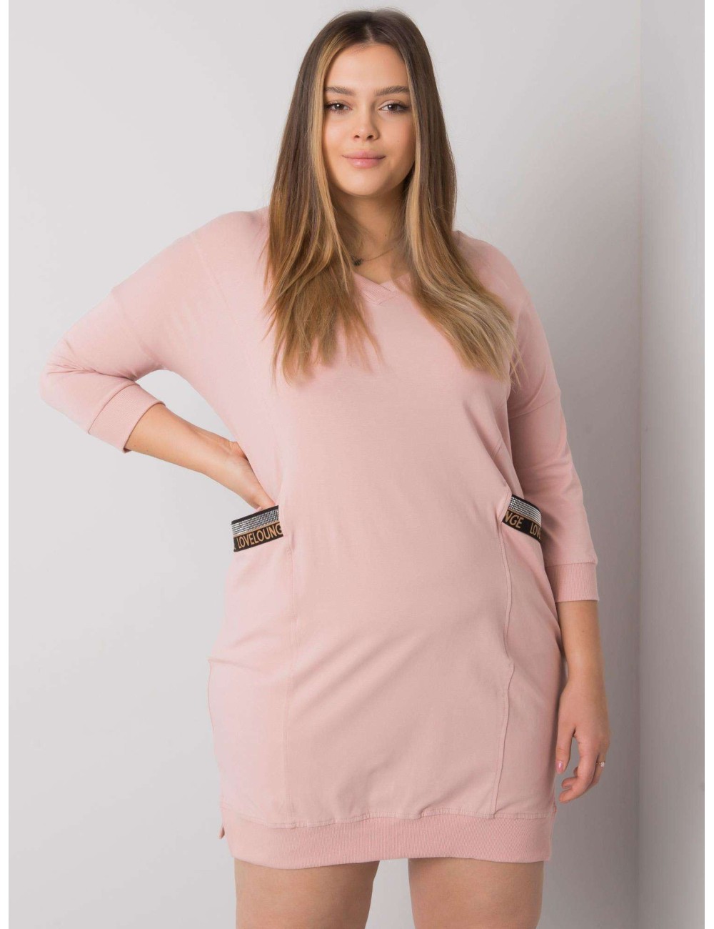 Sukienka-RV-SK-6836.55P-ciemny żółty