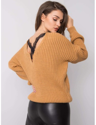 OCH BELLA sweter z dekoltem na plecach