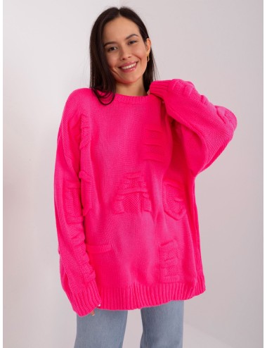 Sweter oversize z okrągłym dekoltem