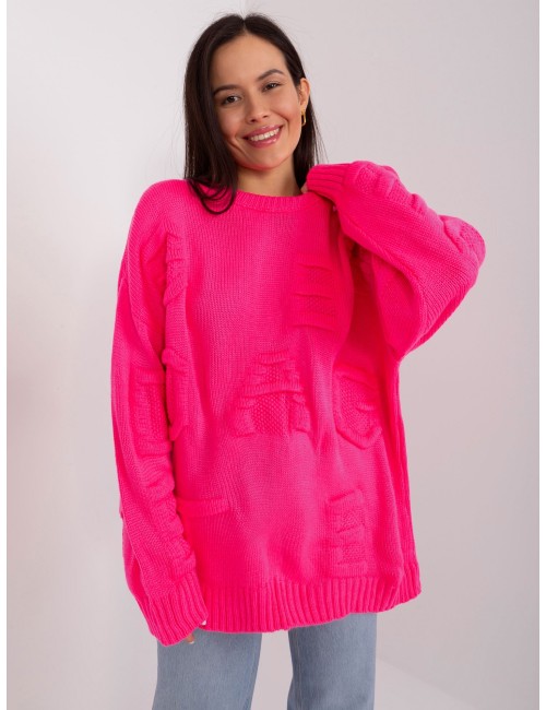 Sweter oversize z okrągłym dekoltem