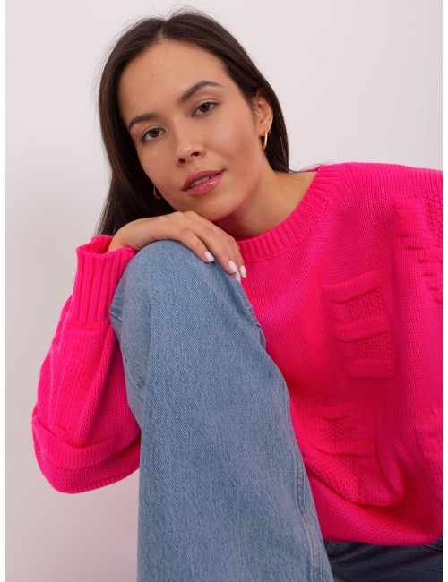 Sweter oversize z okrągłym dekoltem