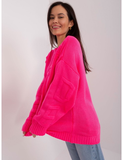 Sweter oversize z okrągłym dekoltem