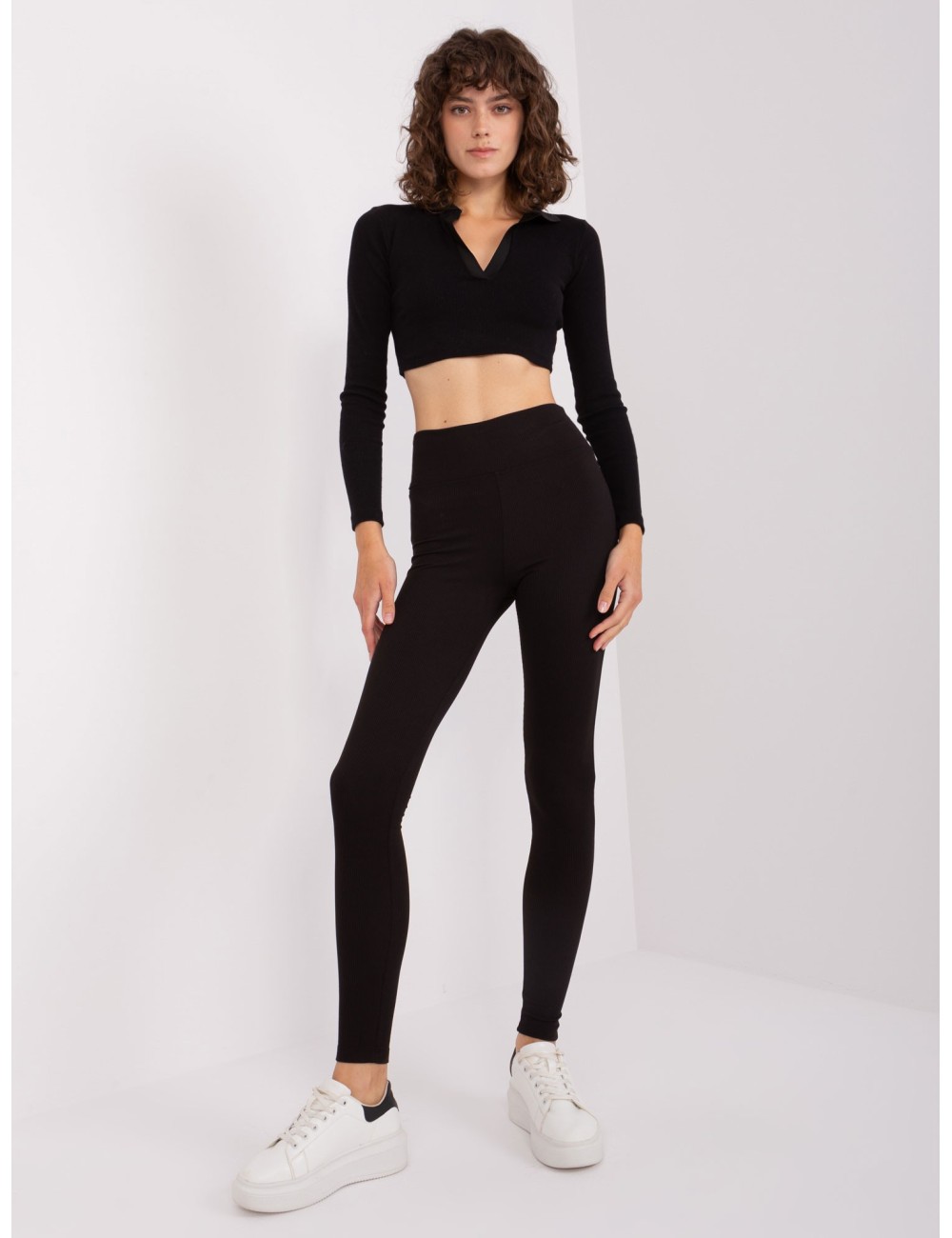 Legginsy basic z wysokim stanem RUE PARIS