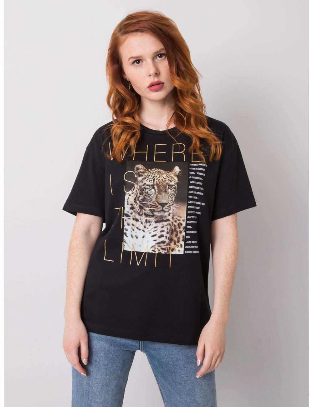 T-shirt z nadrukiem zwierzęcym