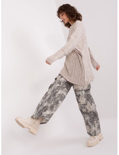 Sweter z warkoczami z wełną
