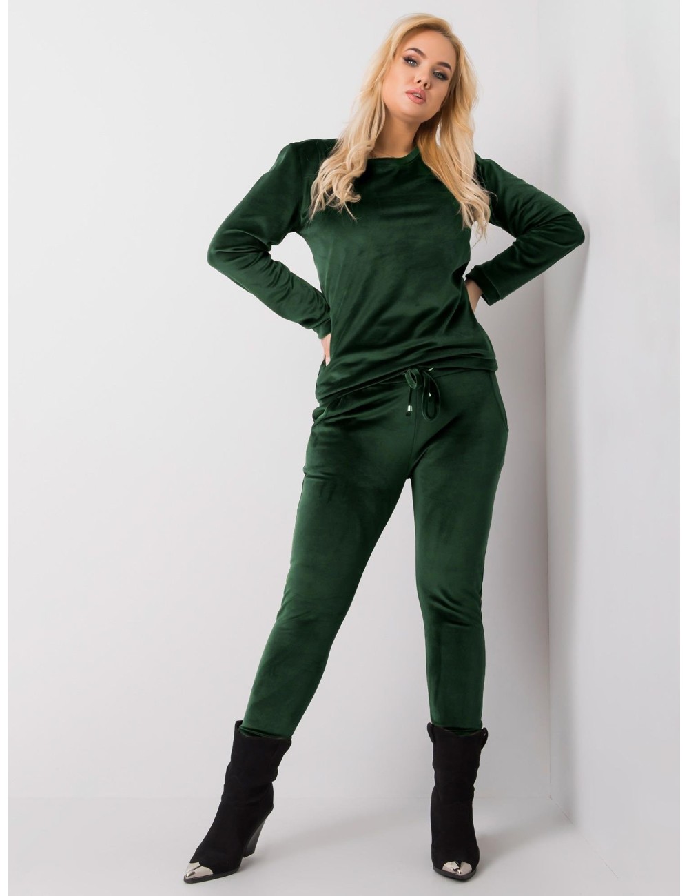 Komplet welurowy plus size