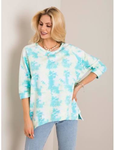 RUE PARIS Niebiesko-żółta bluza tie-dye
