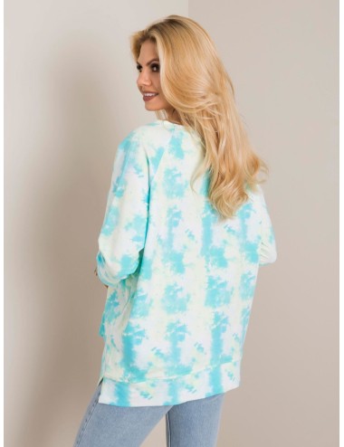 RUE PARIS Niebiesko-żółta bluza tie-dye