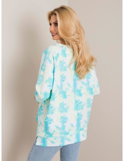 RUE PARIS Niebiesko-żółta bluza tie-dye